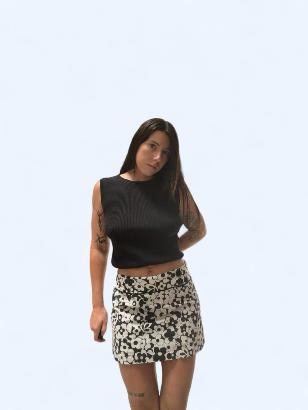 Vintage floral skort